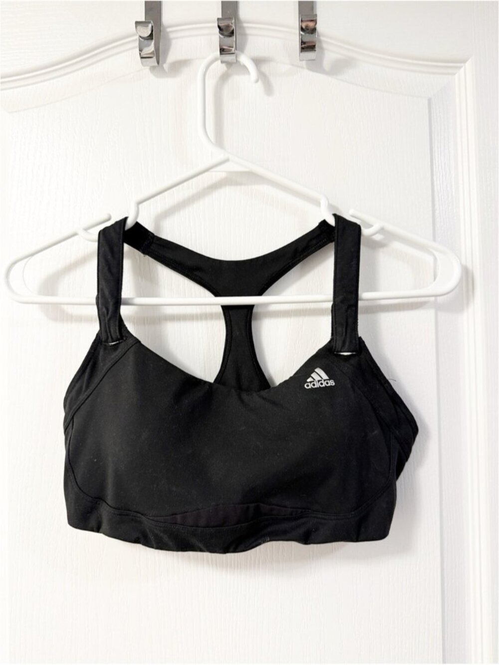 adidas Black Womens Sports Bra crop tank top size XS/S activewear gym workout